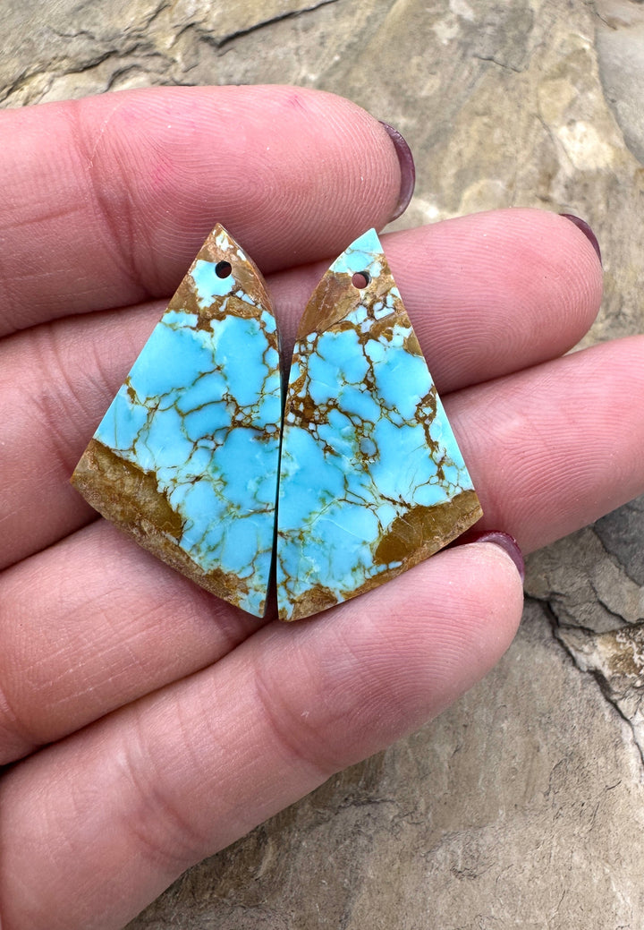 RARE AAA + Number 8 Turquoise (Nevada) Matching Earring