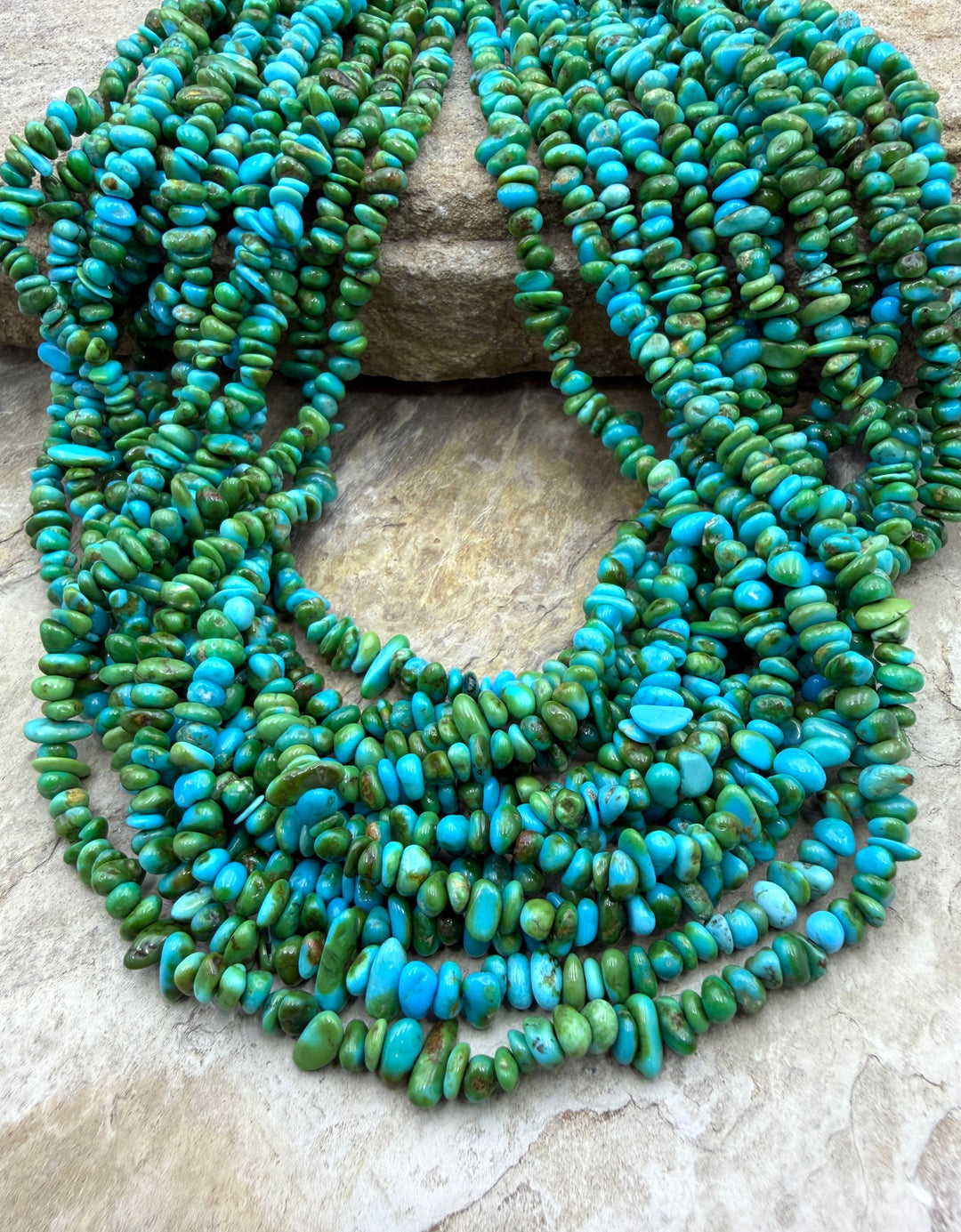 RARE AAA+ Sonoran Gold Turquoise (Mex) 3-5mm Stacked