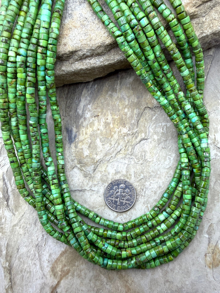 RARE AAA+ Sonoran Gold Turquoise (Mex) 3.8-4mm Heishi Beads