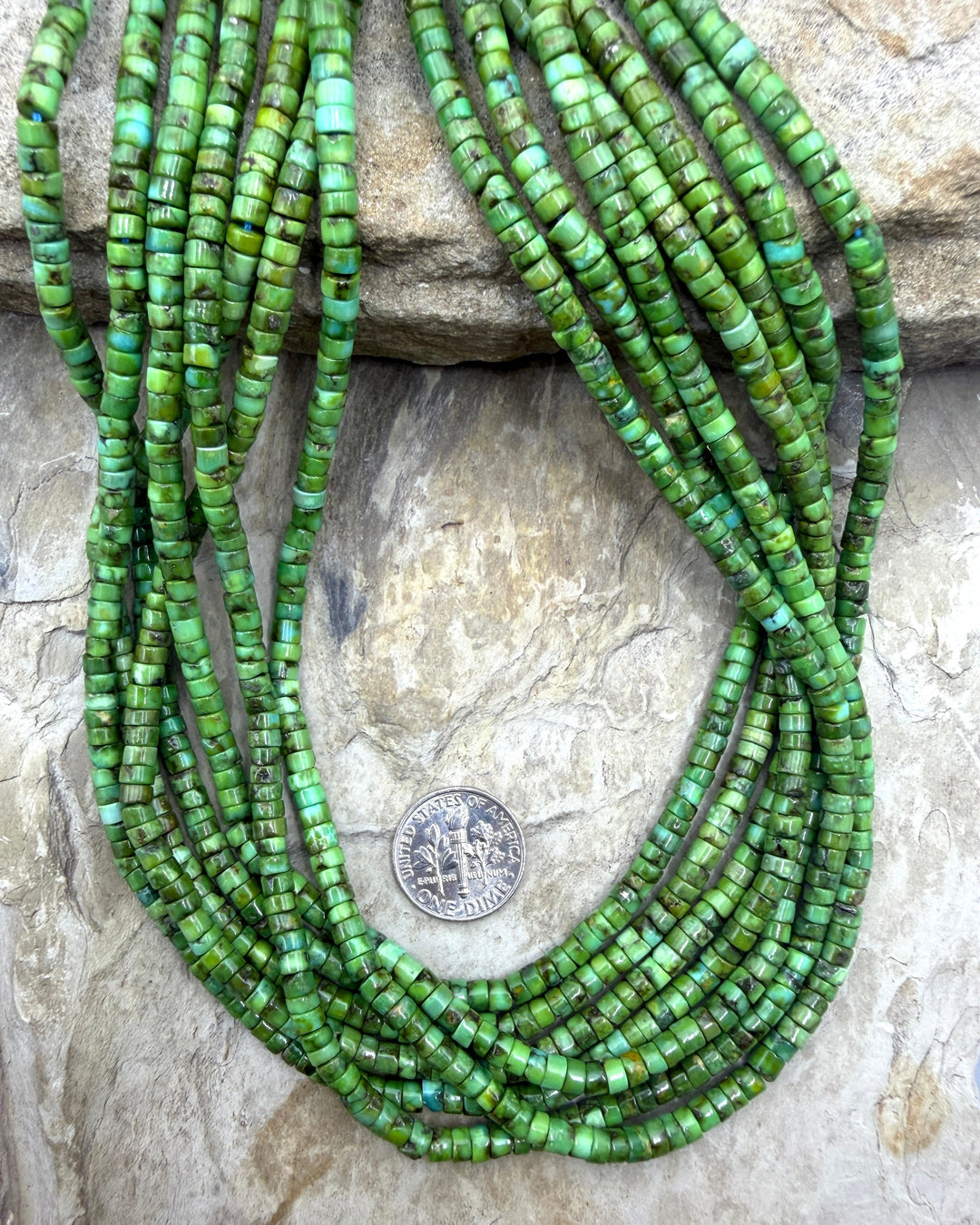 RARE AAA+ Sonoran Gold Turquoise (Mex) 4-4.2mm Heishi Beads