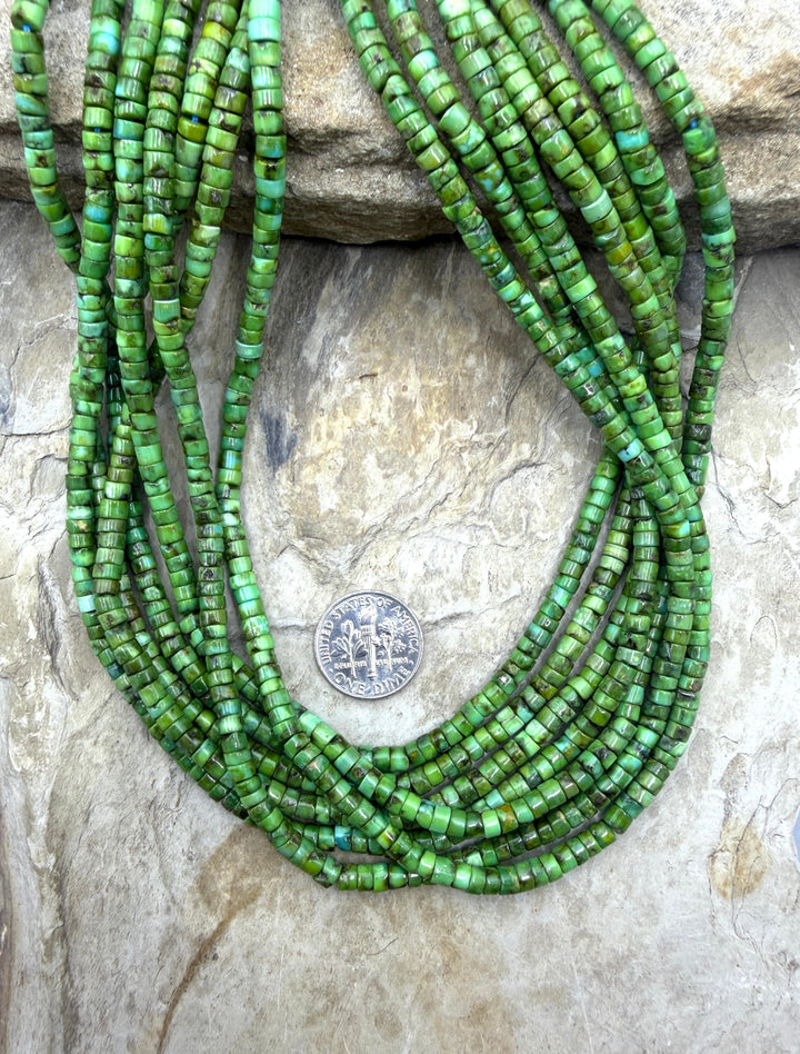RARE AAA+ Sonoran Gold Turquoise (Mex) 4-4.2mm Heishi Beads