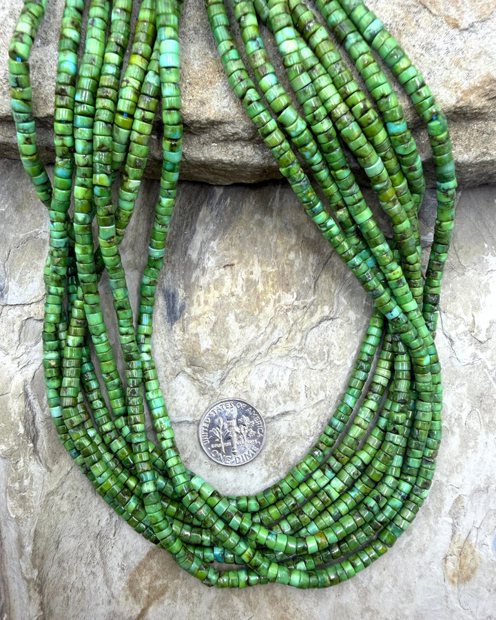 RARE AAA+ Sonoran Gold Turquoise (Mex) 4-4.2mm Heishi Beads