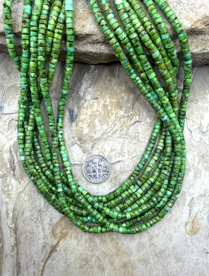 RARE AAA+ Sonoran Gold Turquoise (Mex) 4-4.2mm Heishi Beads