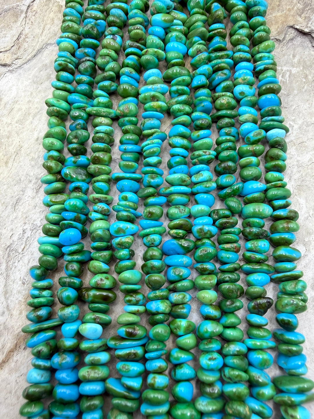 RARE AAA+ Sonoran Gold Turquoise (Mex) 5-7mm Stacked Nugget