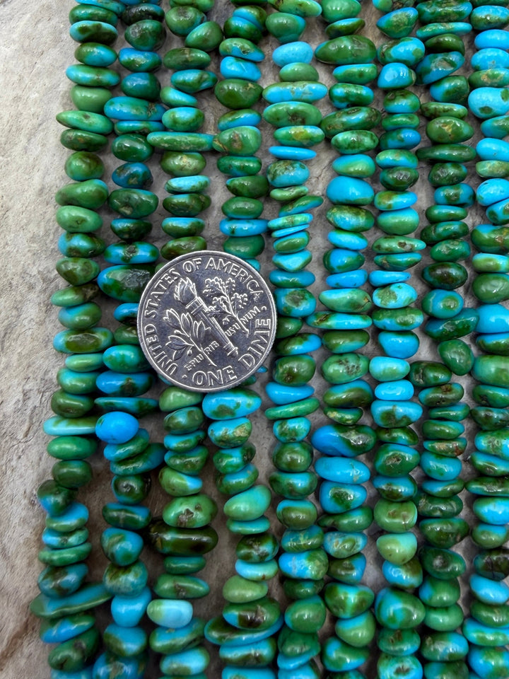 RARE AAA+ Sonoran Gold Turquoise (Mex) 5-7mm Stacked Nugget