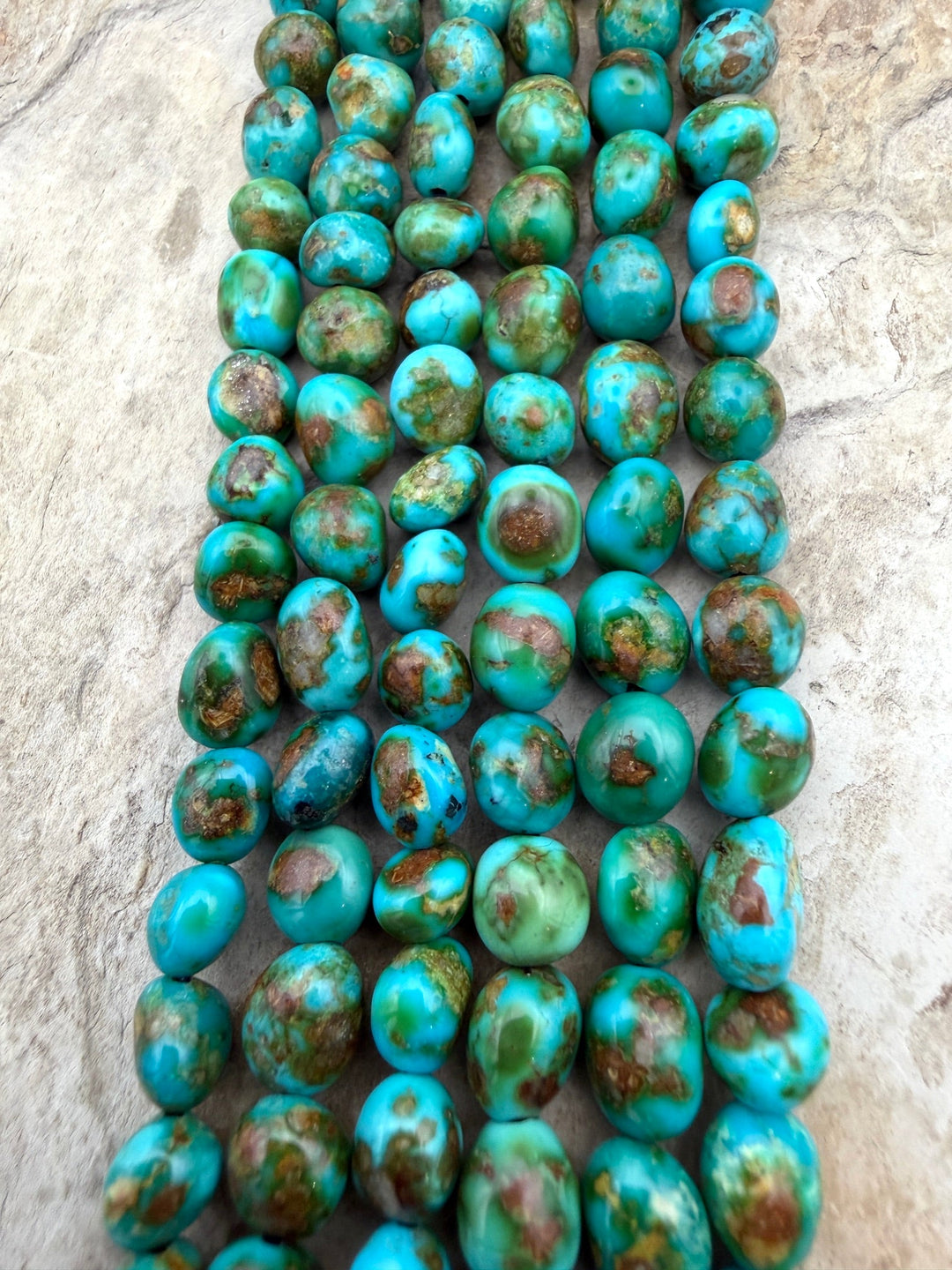 RARE AAA+ Sonoran Gold Turquoise (Mex) 6-7mm Rounded Nugget