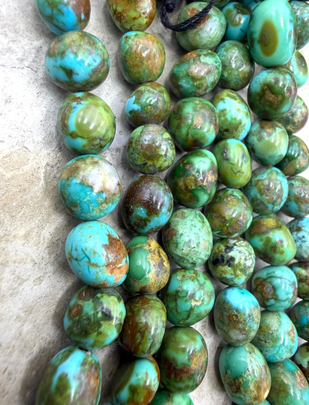 RARE AAA+ Sonoran Gold Turquoise (Mex) 8-10mm Rounded