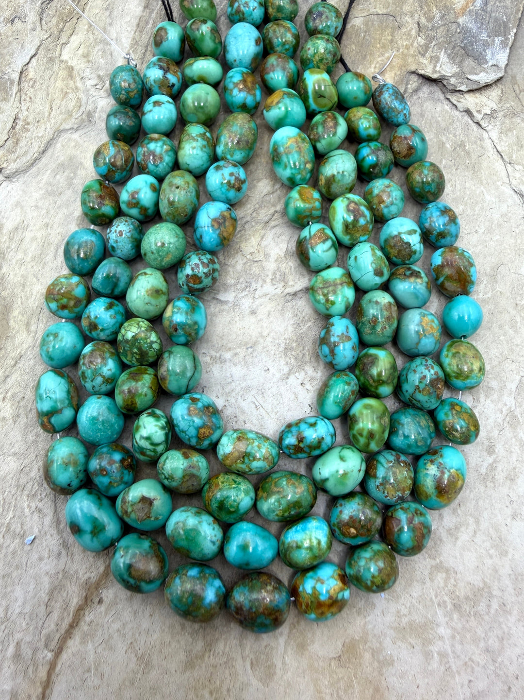 RARE AAA+ Sonoran Gold Turquoise (Mex) 8-10mm Rounded