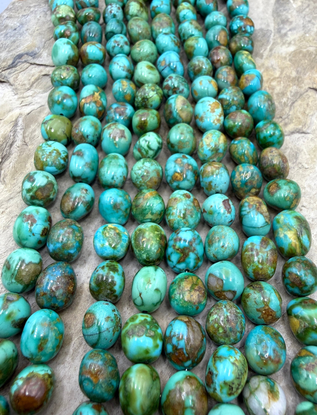RARE AAA+ Sonoran Gold Turquoise (Mex) 8-10mm Rounded