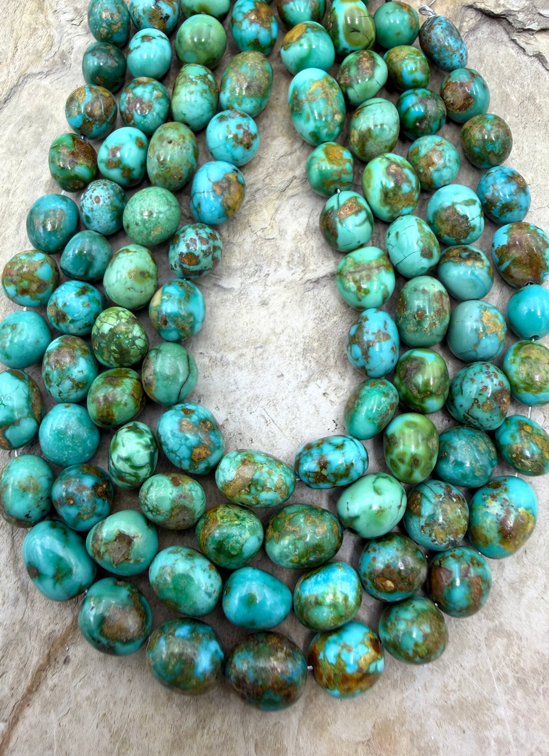 RARE AAA+ Sonoran Gold Turquoise (Mex) 8-10mm Rounded