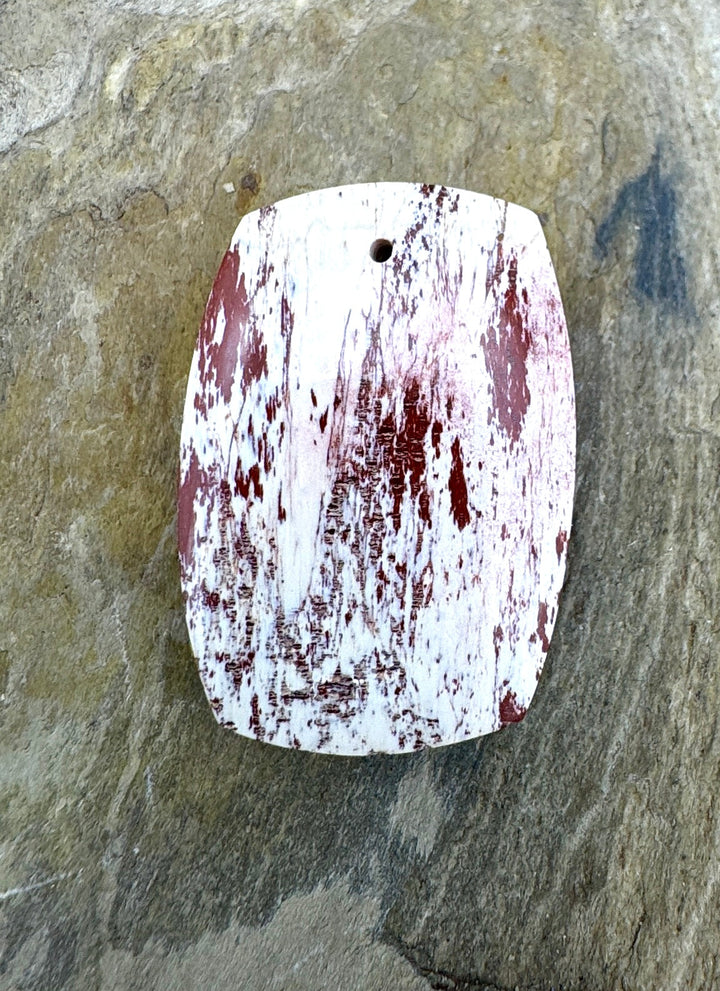 RARE Alunite (Blood Spatter) Focal Pendant Bead 31x22mm