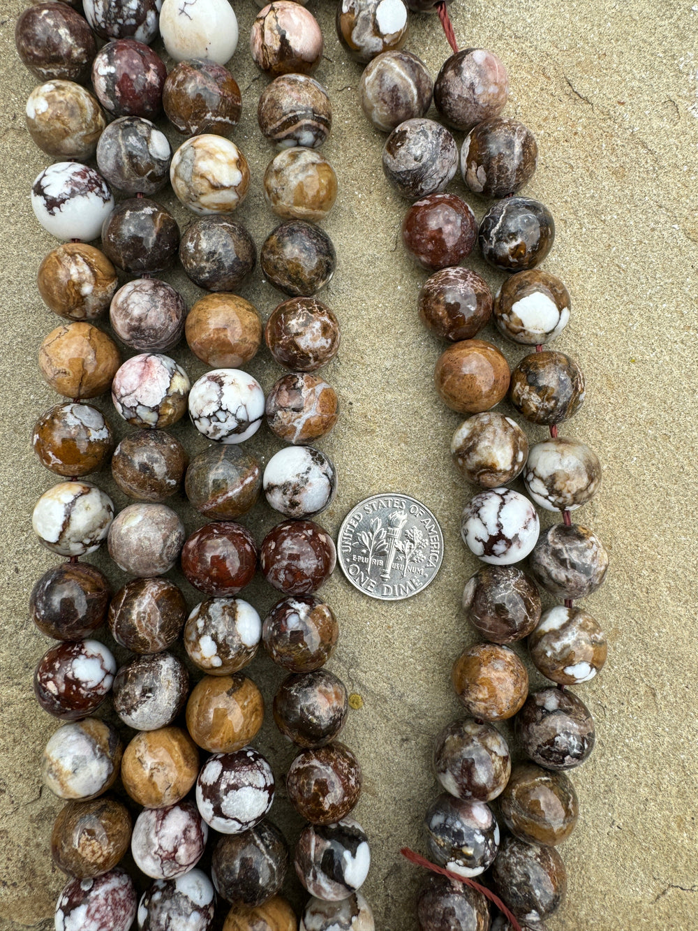 RARE Arizona Wild Horse 12mm Round Beads Sold by 1/2