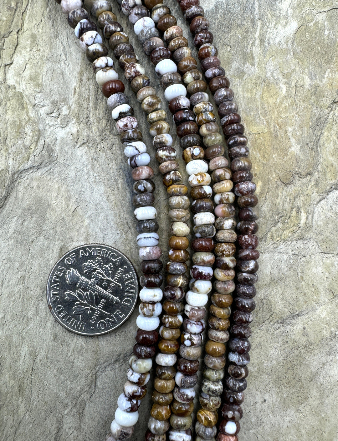 RARE Arizona Wild Horse 4mm Rondelle Beads 6 inch Strand