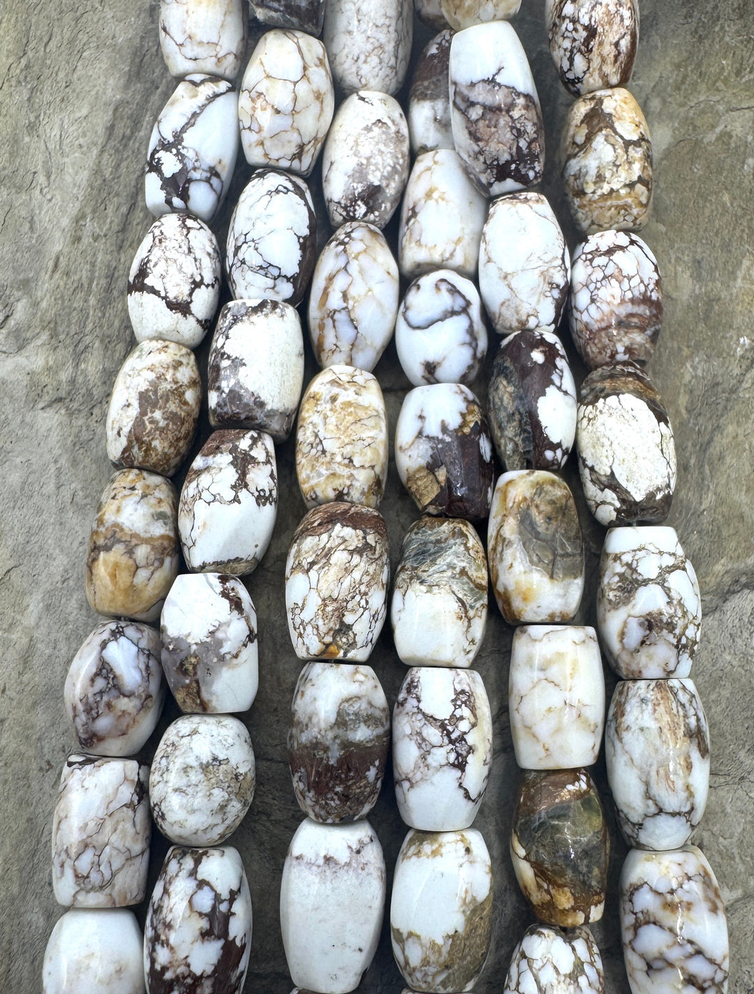 RARE Arizona Wild Horse 6x10mm Handcut Barrel Beads Strand