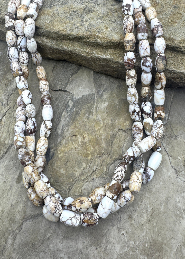 RARE Arizona Wild Horse 6x10mm Handcut Barrel Beads Strand