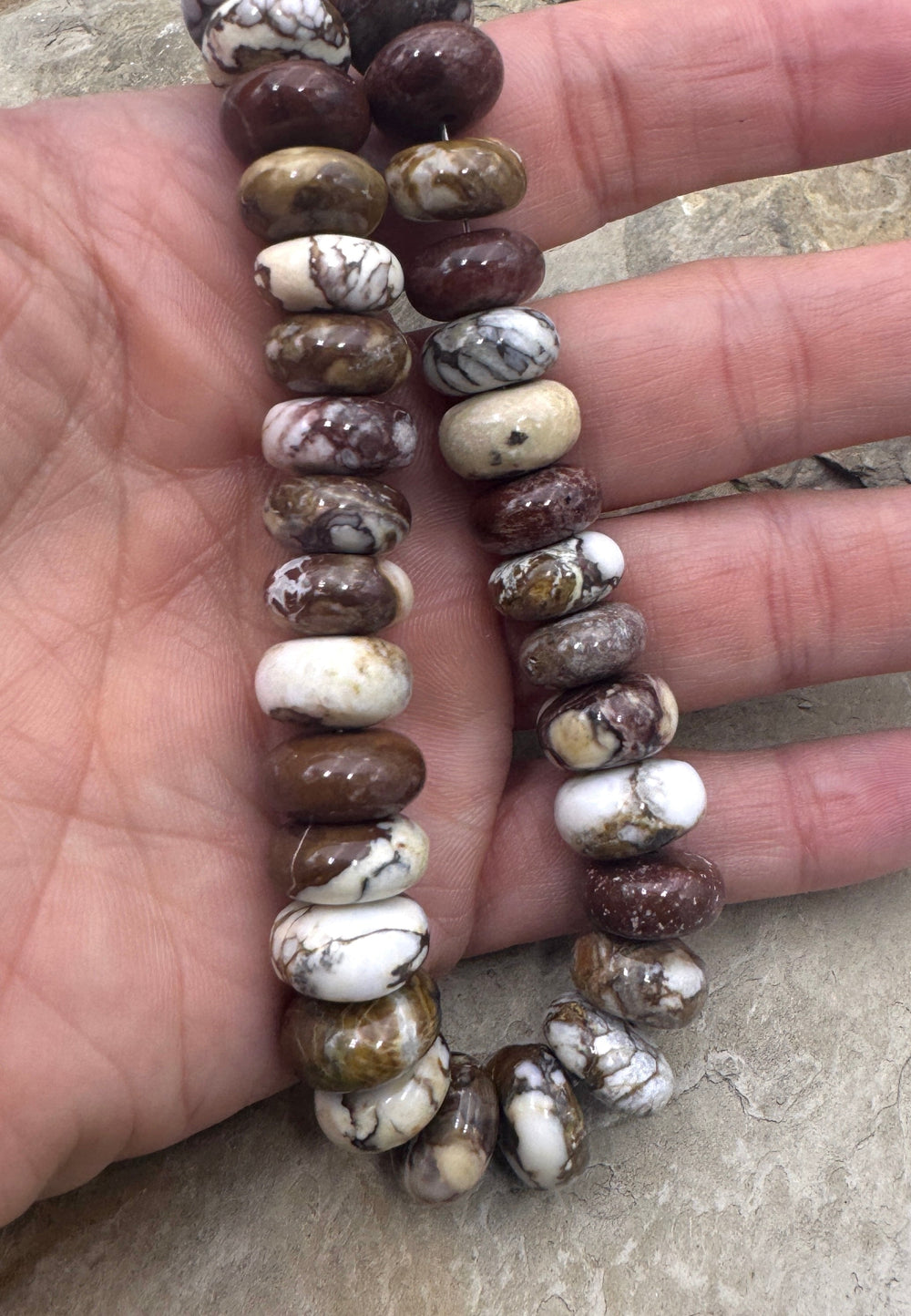 RARE Arizona Wild Horse BIG 11-13mm Rondelle Beads Strand