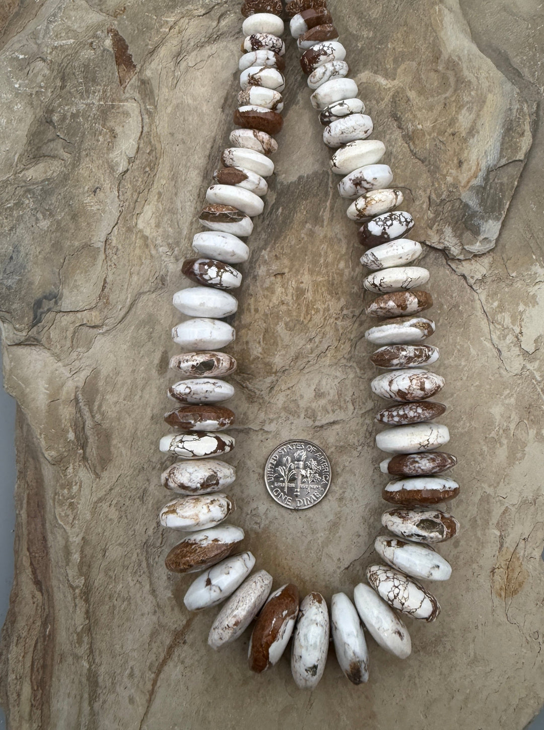 RARE Arizona Wild Horse BIG Graduated Saucer Beads 8-21mm