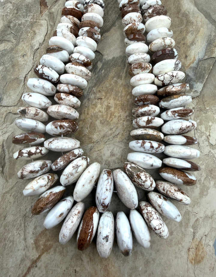 RARE Arizona Wild Horse BIG Graduated Saucer Beads 8-21mm