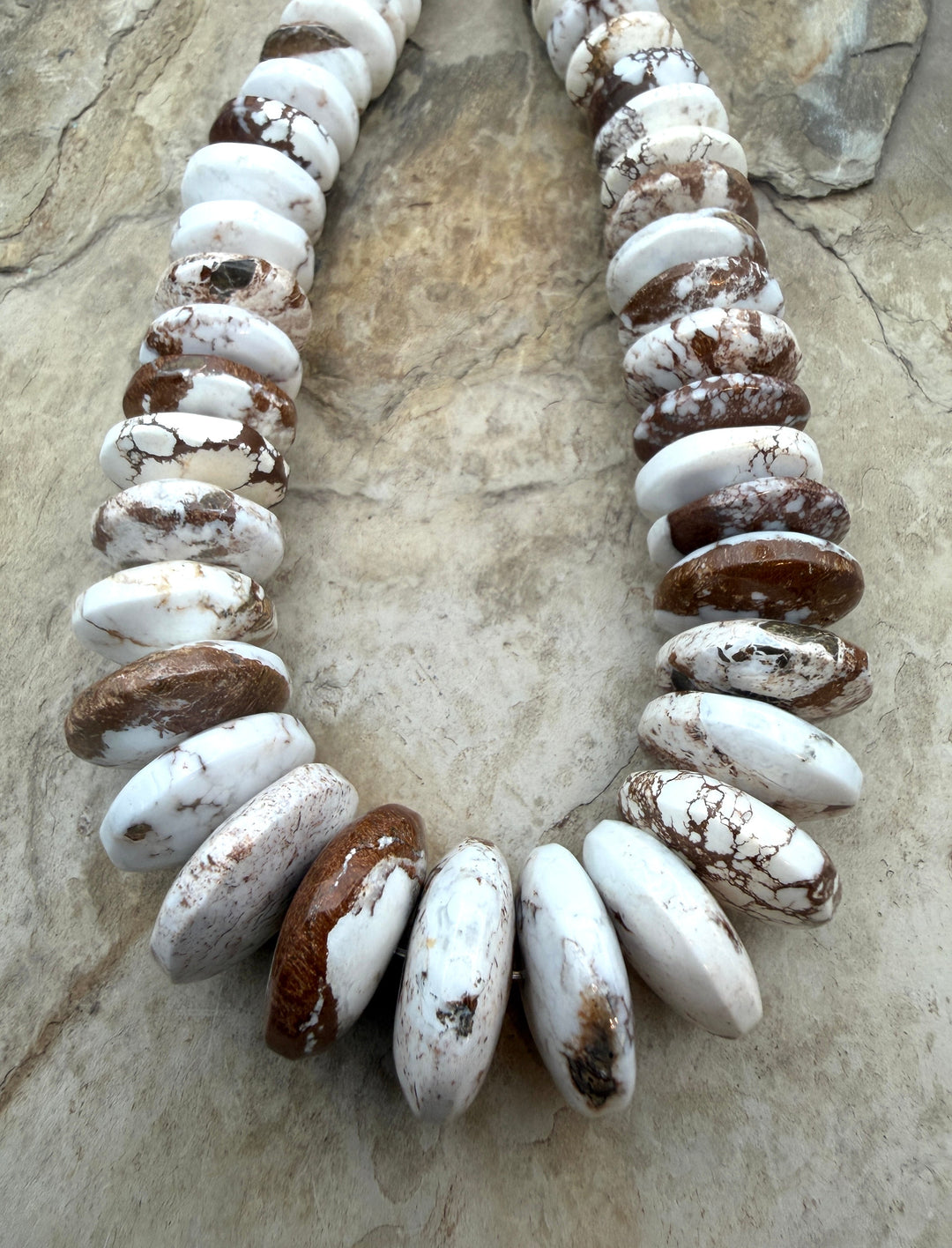 RARE Arizona Wild Horse BIG Graduated Saucer Beads 8-21mm