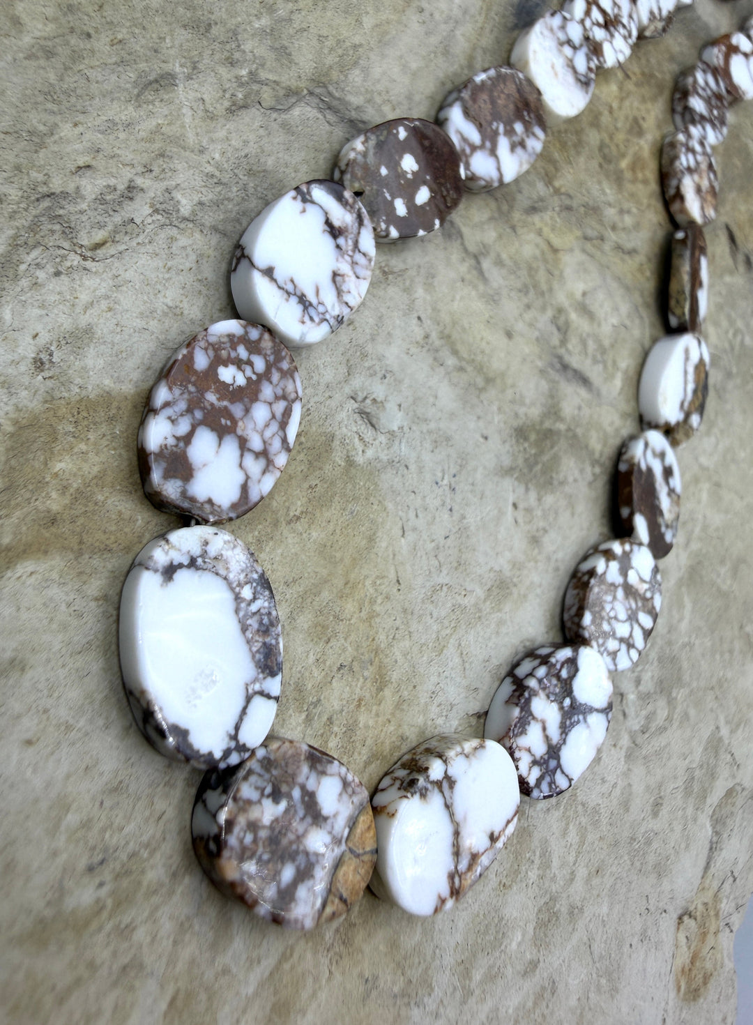 RARE Arizona Wild Horse Flat Oval Beads 10x15mm 10 inch