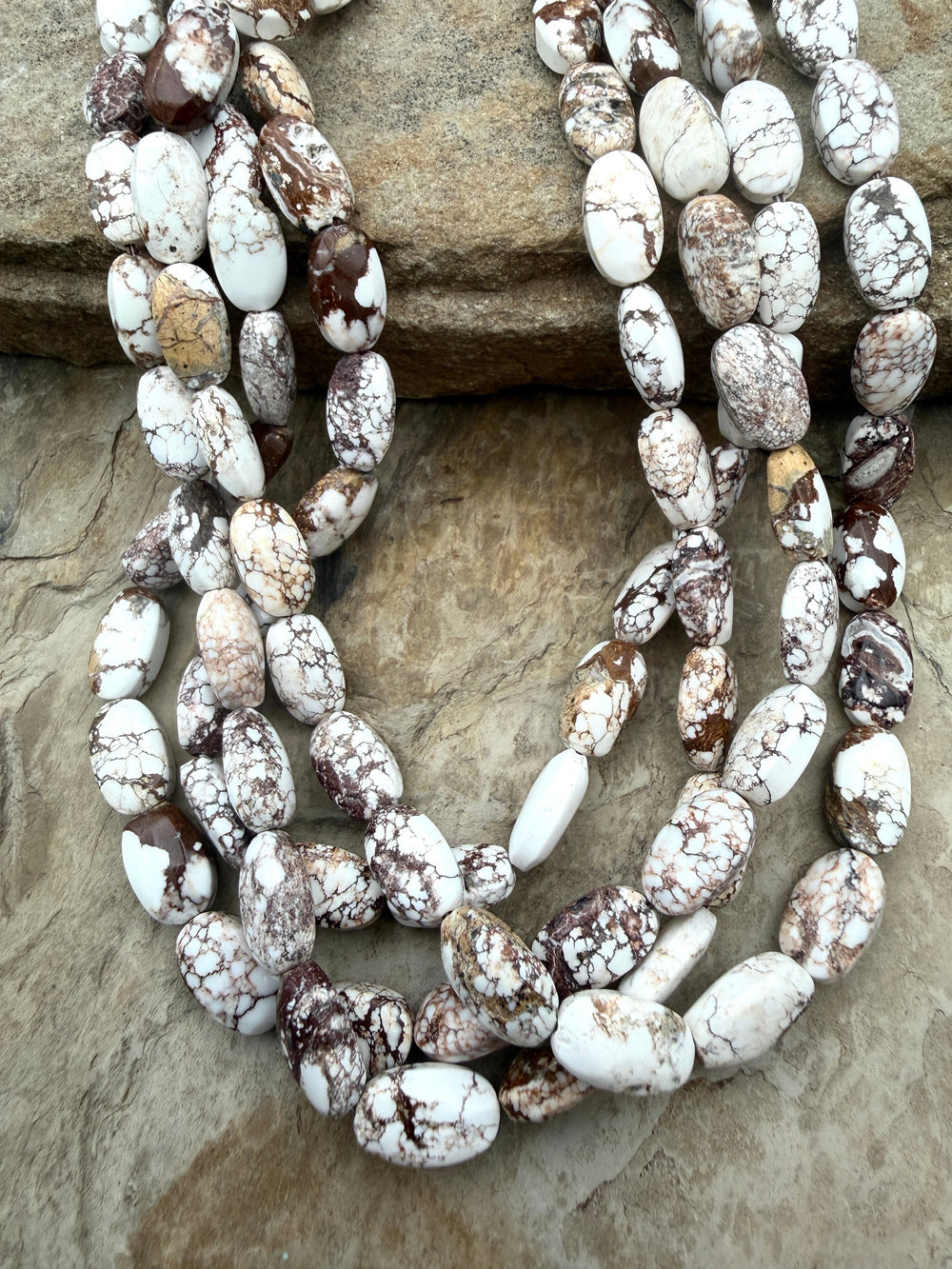 RARE Arizona Wild Horse Flat Oval Beads 8x14mm ONE 16 Inch