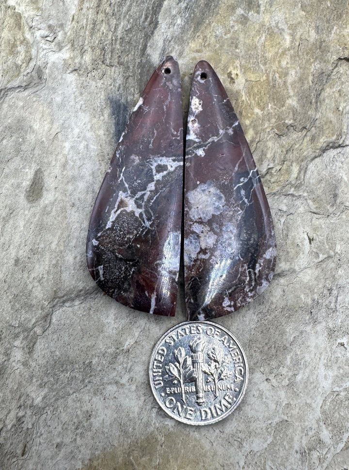 RARE Arizona Wild Horse Giant Matching Earring Slab Bead