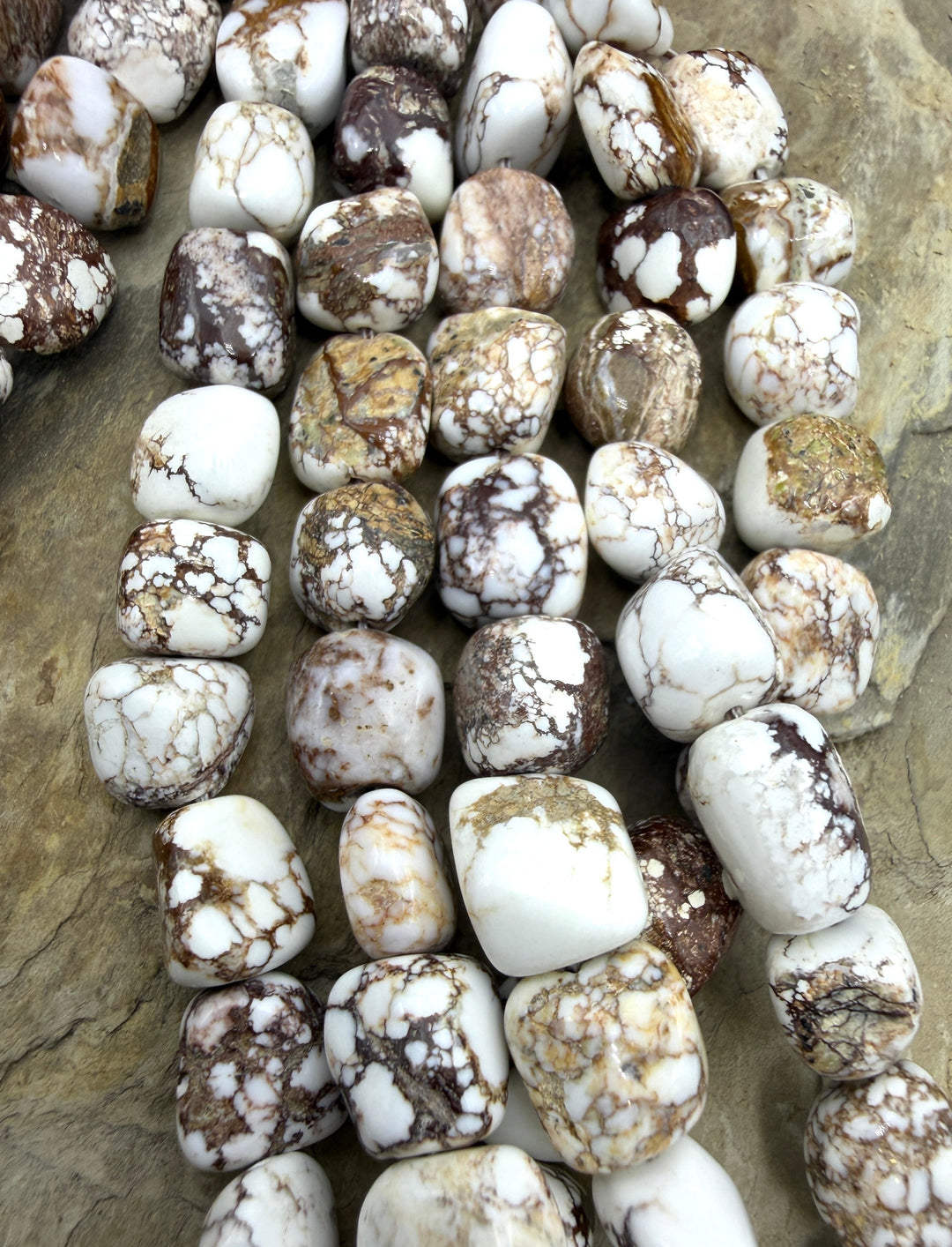 RARE Arizona Wild Horse Handcut 10-11mm Nugget Beads 16