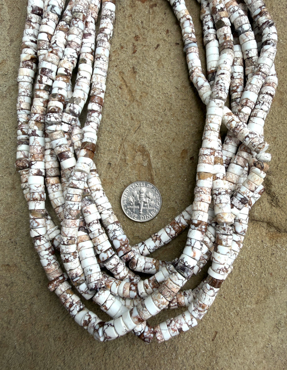 RARE Arizona Wild Horse Handcut 6mm Heishi Beads 16 Inch