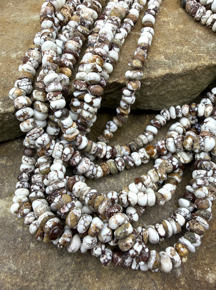 RARE Arizona Wild Horse Handcut 6mm Stacked Nugget Beads 16