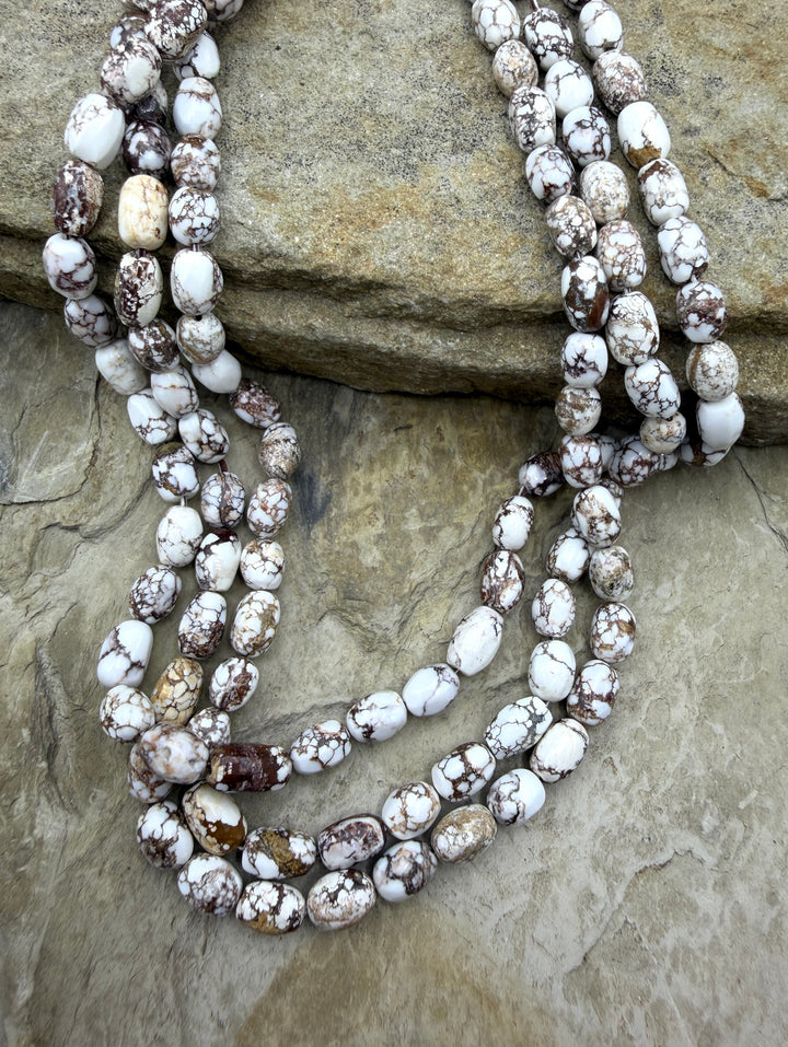 RARE Arizona Wild Horse Handcut 6x9mm Oval Beads 16 Inch