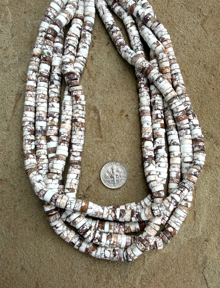 RARE Arizona Wild Horse Handcut 7-8mm Heishi Beads 16 Inch