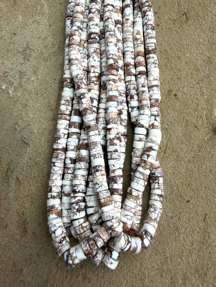 RARE Arizona Wild Horse Handcut 7-8mm Heishi Beads 16 Inch