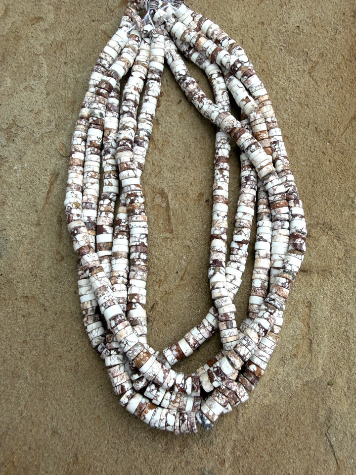 RARE Arizona Wild Horse Handcut 7-8mm Heishi Beads 16 Inch