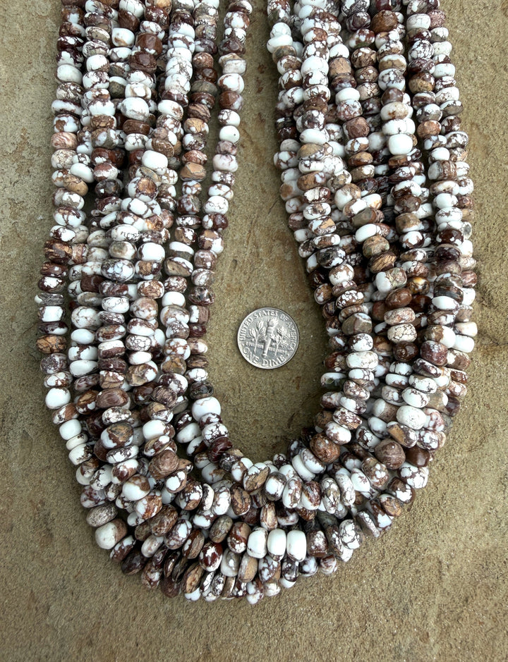 RARE Arizona Wild Horse Handcut 7-8mm Stacked Nugget Beads