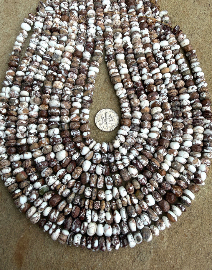 RARE Arizona Wild Horse Handcut 7-8mm Stacked Nugget Beads