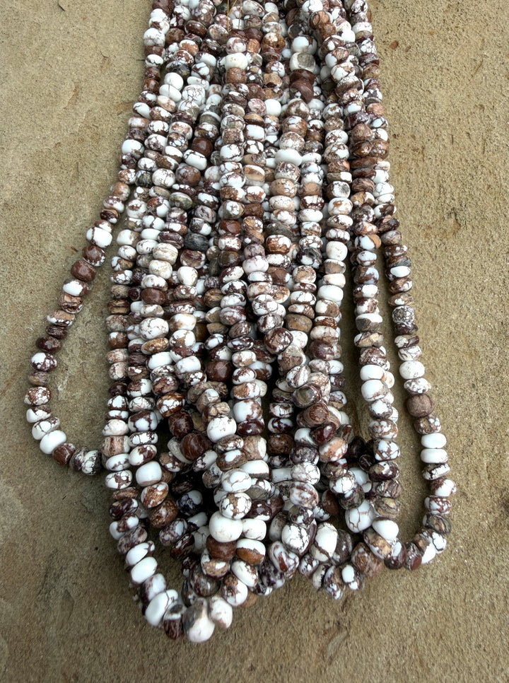RARE Arizona Wild Horse Handcut 7-8mm Stacked Nugget Beads