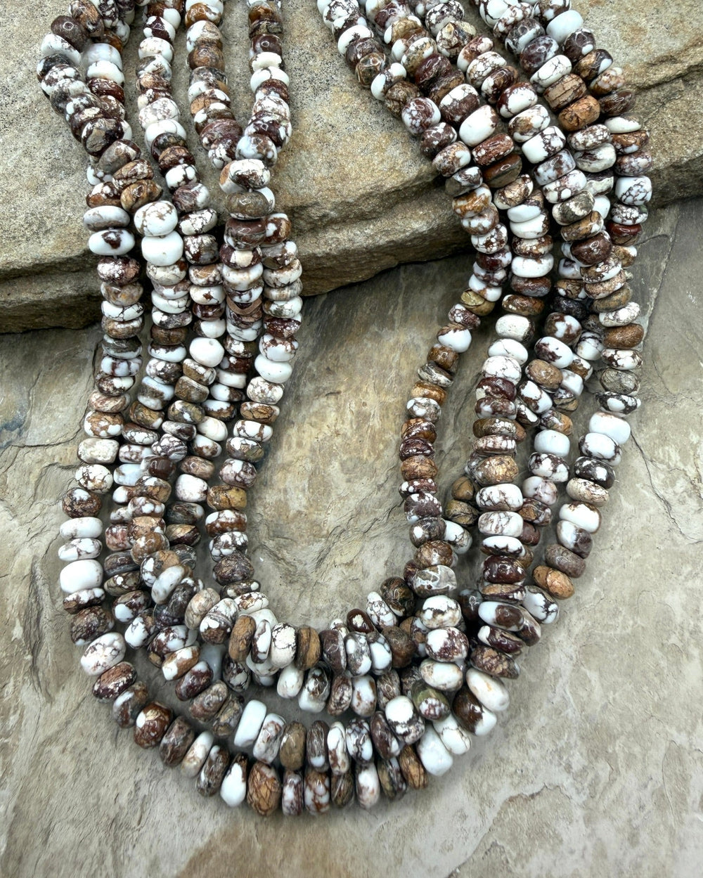 RARE Arizona Wild Horse Handcut 8-10mm Stacked Nugget Beads