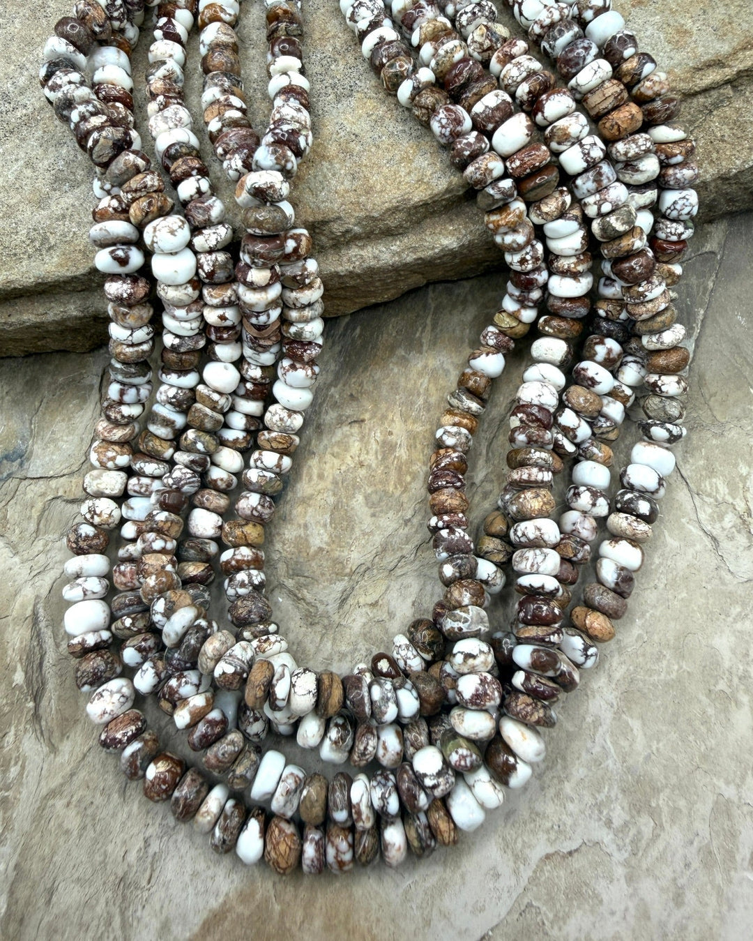 RARE Arizona Wild Horse Handcut 8-10mm Stacked Nugget Beads