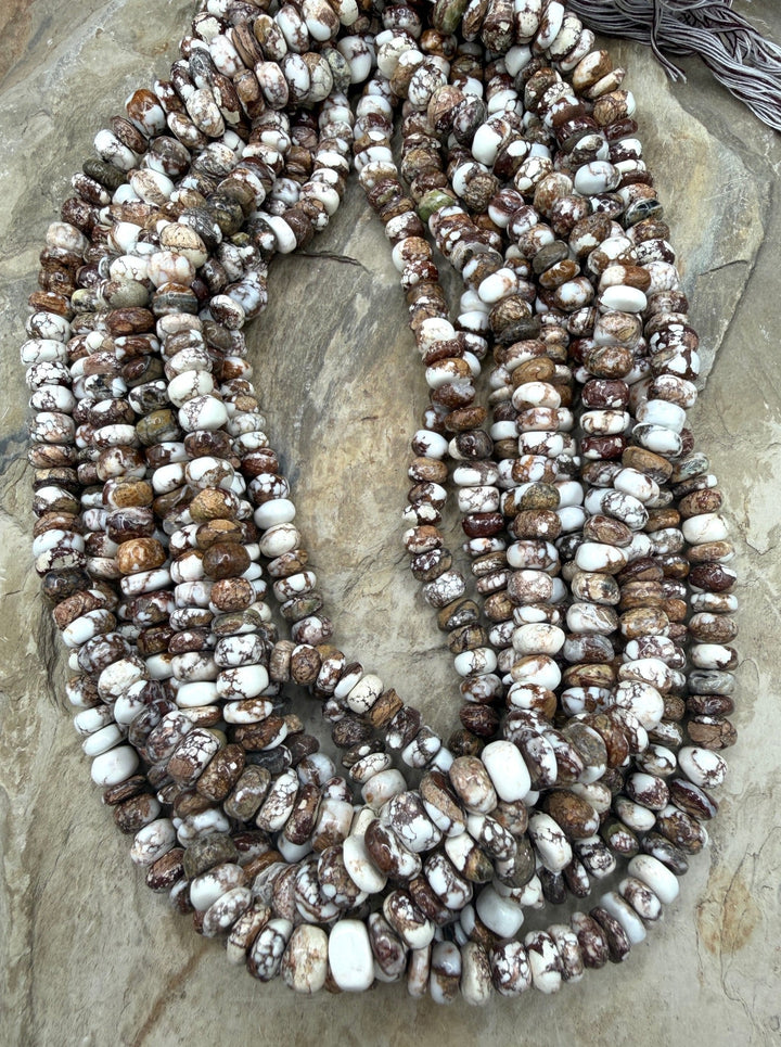 RARE Arizona Wild Horse Handcut 8-10mm Stacked Nugget Beads
