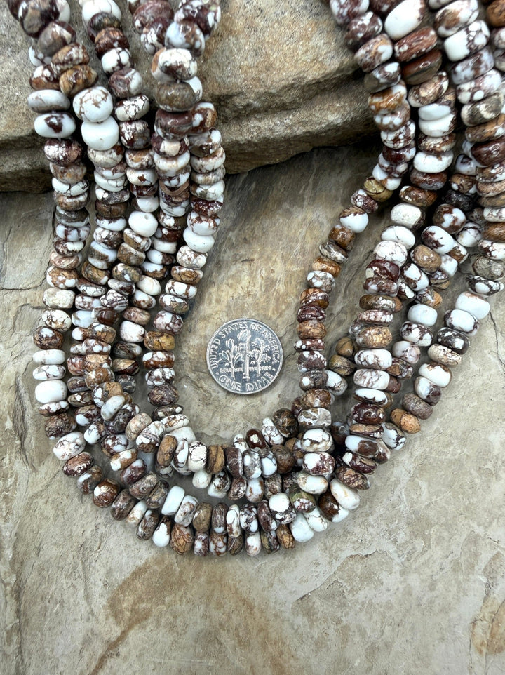 RARE Arizona Wild Horse Handcut 8-10mm Stacked Nugget Beads
