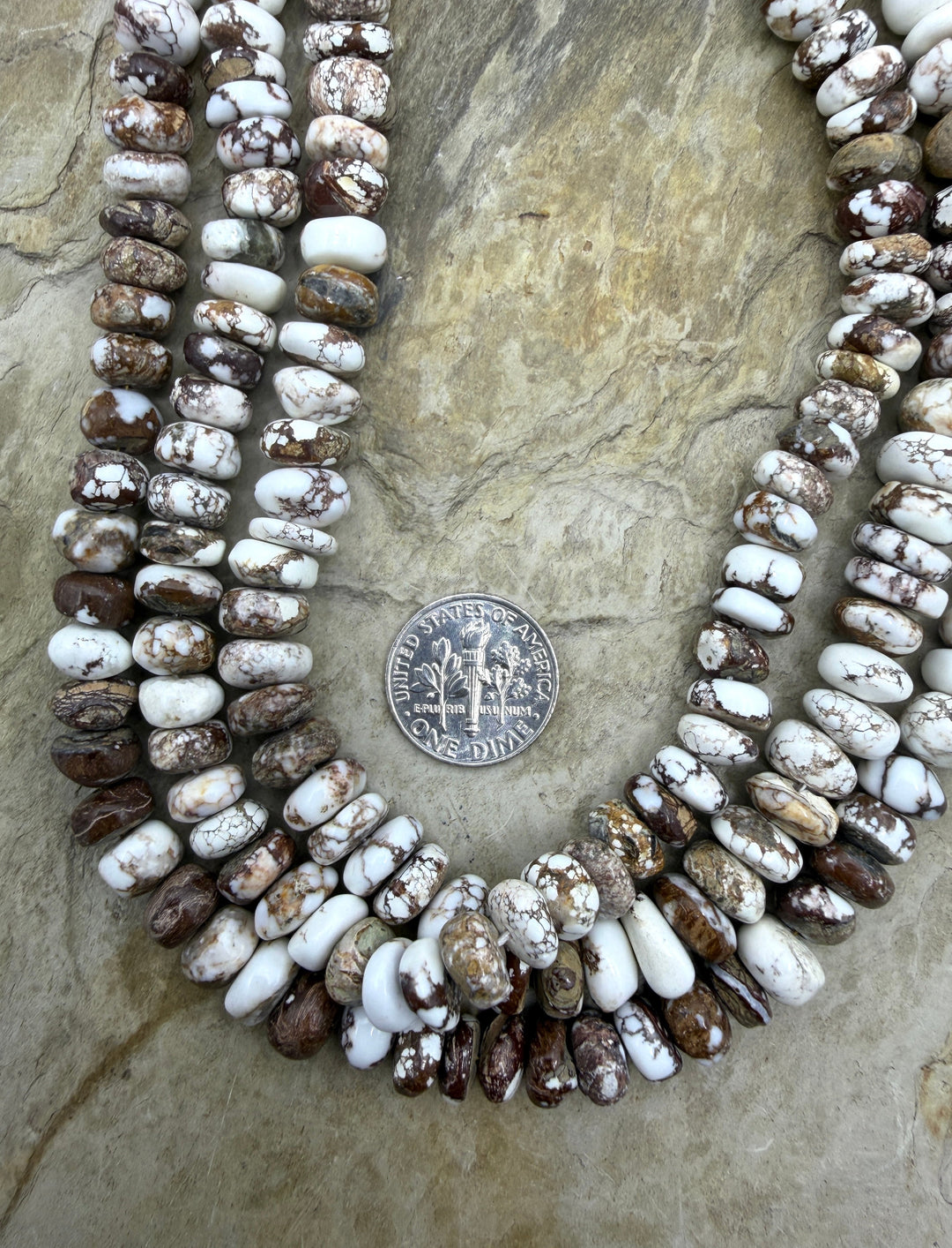 RARE Arizona Wild Horse Handcut 8-10mm Stacked Nugget Beads