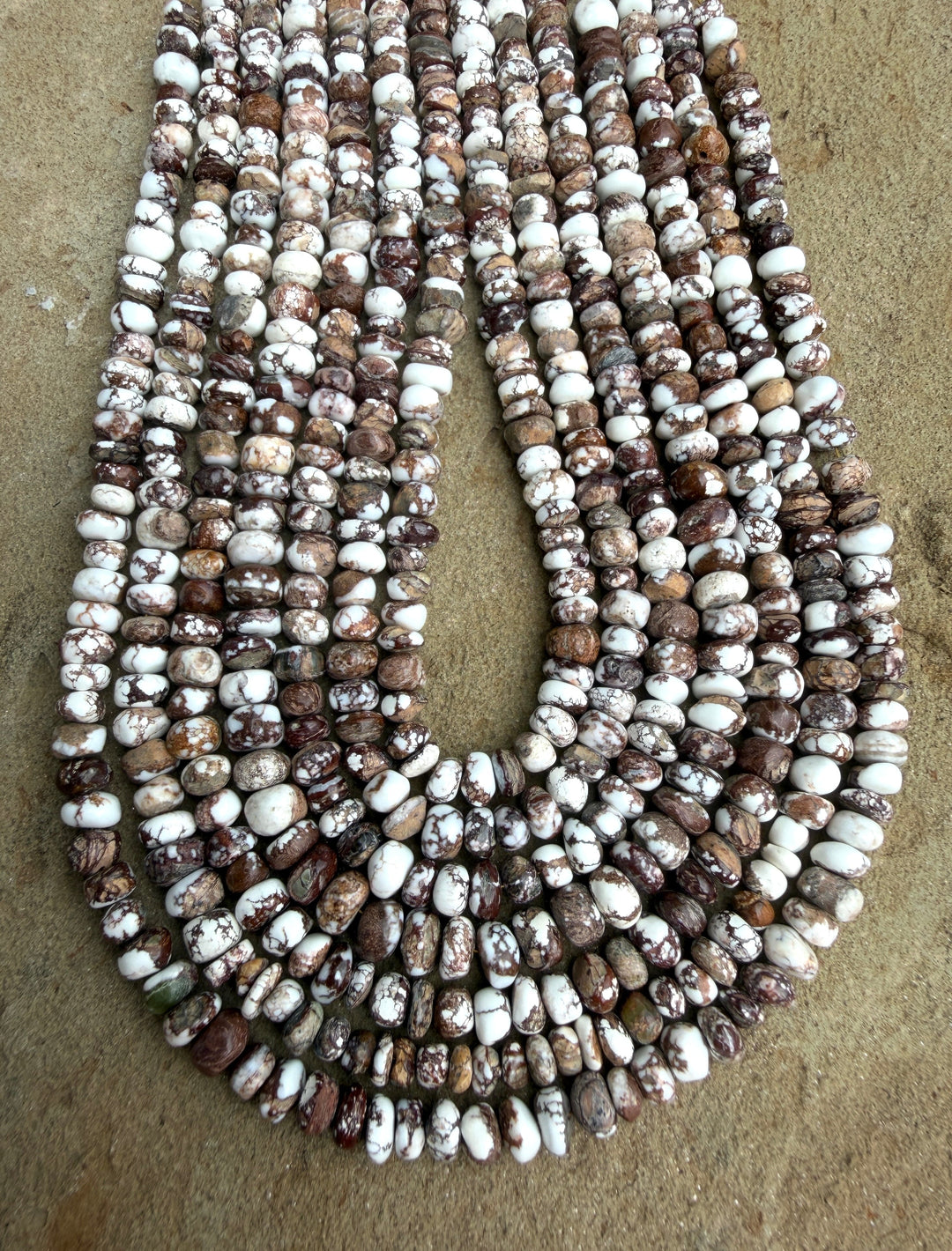 RARE Arizona Wild Horse Handcut 8-10mm Stacked Nugget Beads