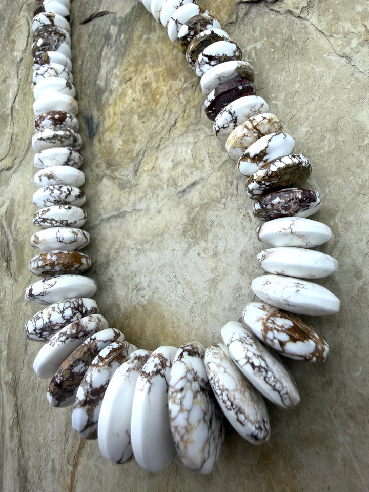 RARE Arizona Wild Horse Handcut BIG Graduated Saucer Beads