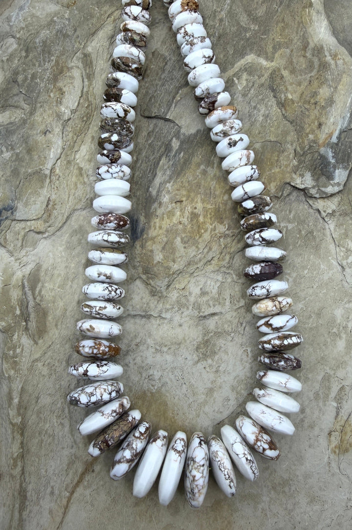 RARE Arizona Wild Horse Handcut BIG Graduated Saucer Beads