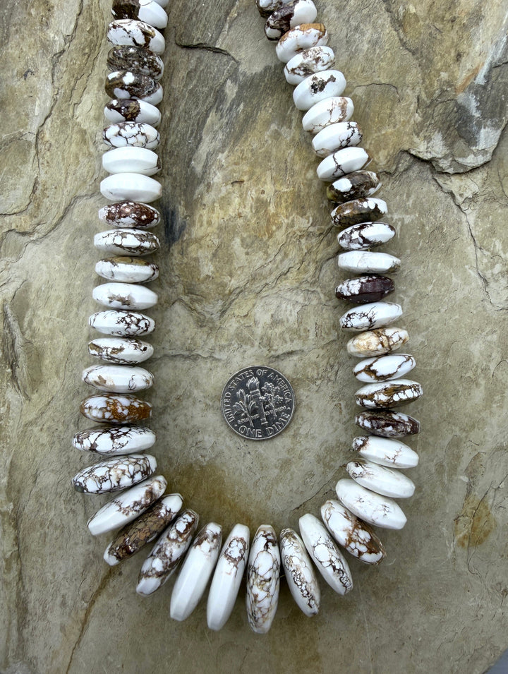 RARE Arizona Wild Horse Handcut BIG Graduated Saucer Beads