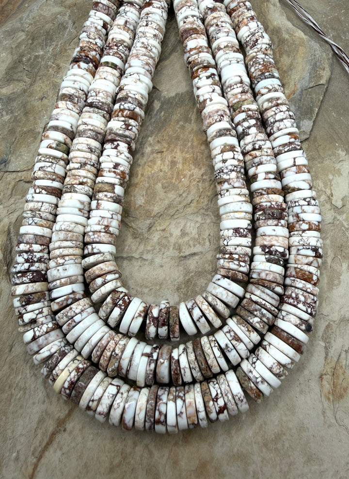 RARE Arizona Wild Horse Handcut BIG Heishi Beads 10-12mm 16
