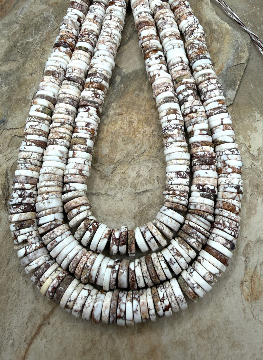 RARE Arizona Wild Horse Handcut BIG Heishi Beads 11-12mm 16