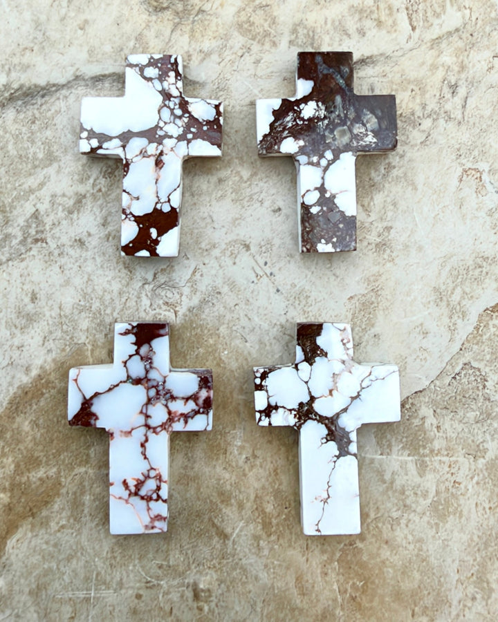 RARE Arizona Wild Horse Handcut Cross Shaped Focal Pendant
