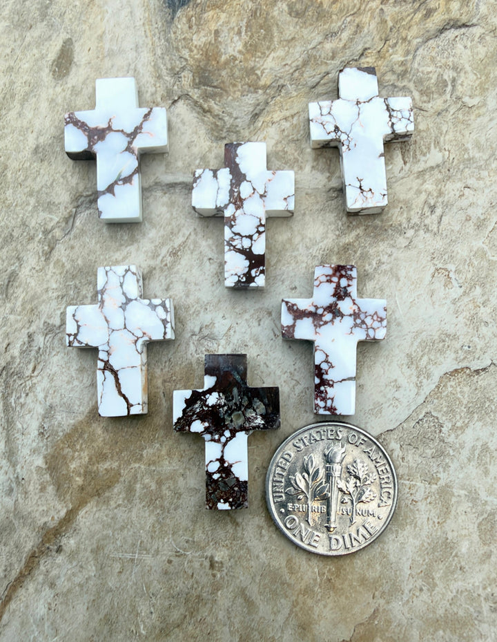RARE Arizona Wild Horse Handcut Cross Shaped Focal Pendant