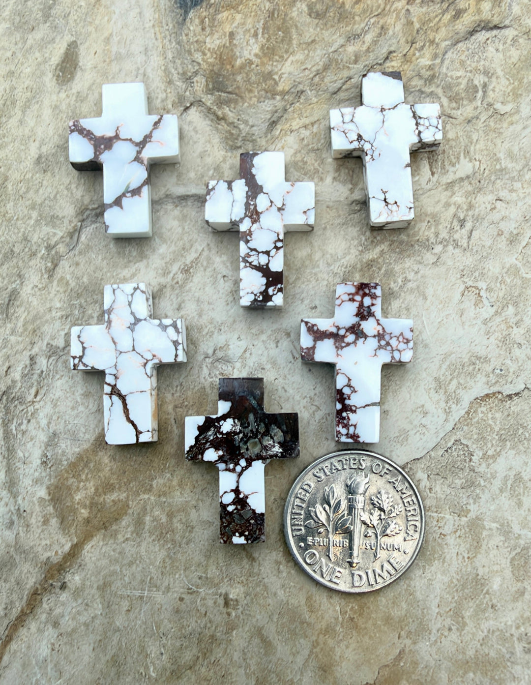 RARE Arizona Wild Horse Handcut Cross Shaped Focal Pendant